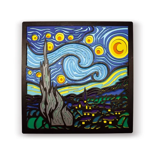 Splat Planet Ξύλινο Σετ Χειροτεχνίας Starry Night